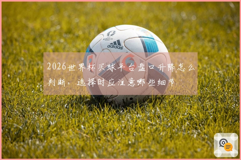 2026世界杯买球平台盘口升降怎么判断，选择时应注意哪些细节